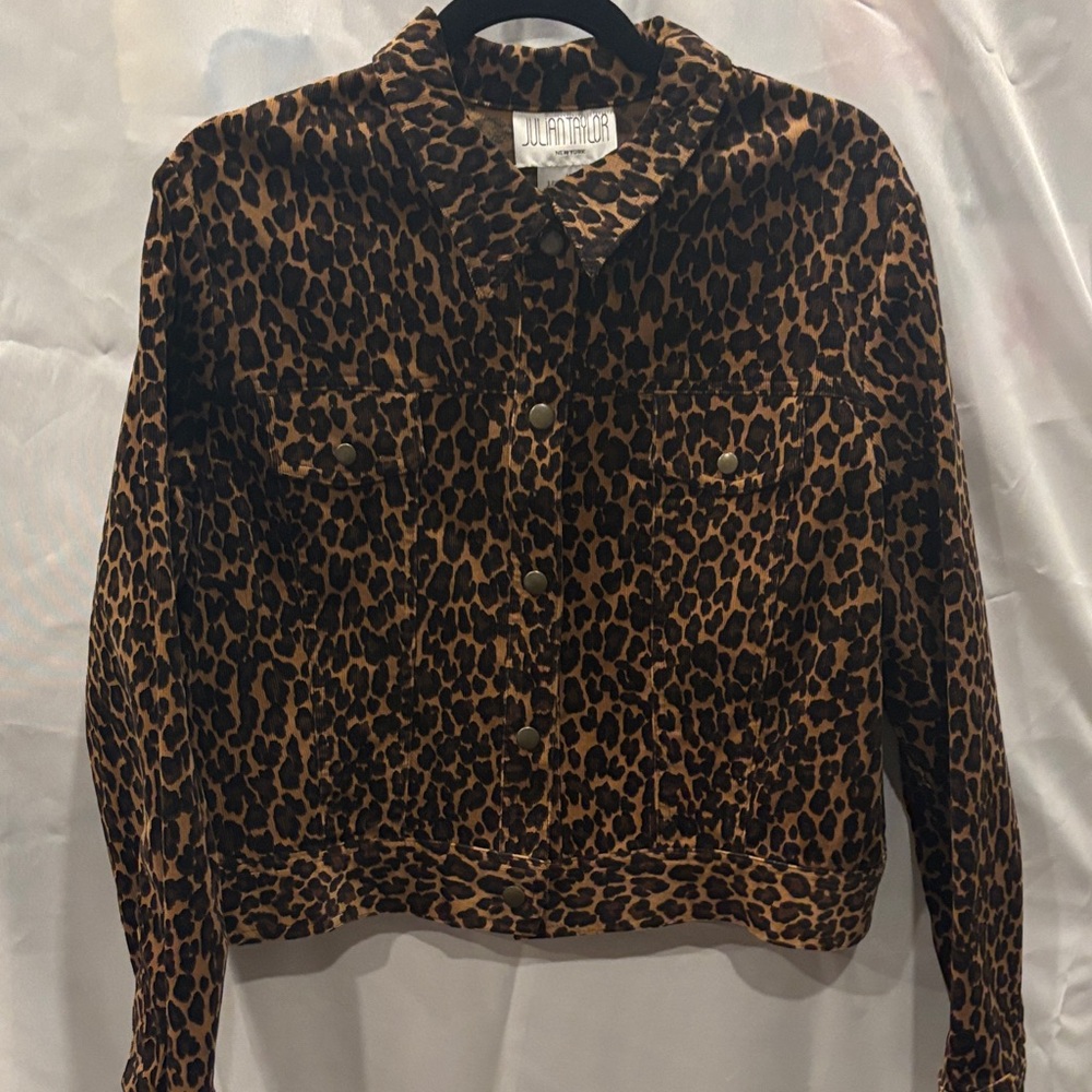 Julian Taylor Brown Leopard Print Jacket